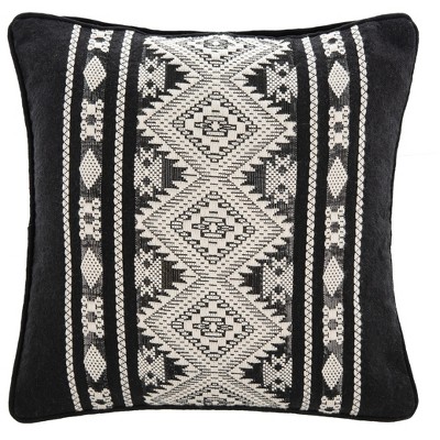 Midnight Pillow - Black/Ivory - 20" x 20" - Safavieh