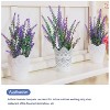 Attop 10 Bundles Artificial Lavender Flowers Faux Plastic Flowers for Indoor/Outdoor Home Decor - 4 of 4