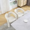 GDFStudio Andrew Modern Teddy Upholstered 3-Legs Dining Chair (Set of 2) - 2 of 4