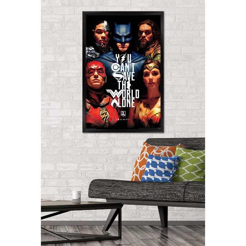 Trends International DC Comics Movie - Justice League - Save The World Framed Wall Poster Prints, 2 of 7