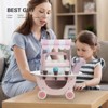 ROBOTIME Wooden Ice Cream Cart Toys, Pink, 15"*13"*8" - 3 of 4