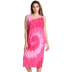 Just Love Womens Nightgown - Sleeveless Henley Oversized Sleepwear Gown - 1 of 3