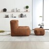 Zeus & Ruta Super Soft Memory Foam Bean Bag Lazy Chair with Ottoman - 3 of 4