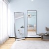 64 x 24" Elevated Tempered Glass Full-Length Mirror with Stand - Wall-Attachable Metal Framed Mirror for Living and Bedroom - 4 of 4