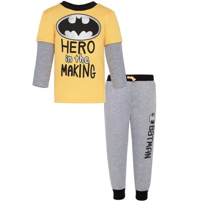 Yellow Batman Printed  Active Pant For Baby Boys main image 0