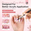 SAVILAND Acrylic Nail Brush Professional: Size 6,8,10 Nail Brushes. (Black) - 3 of 4