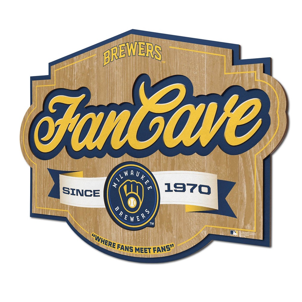 Photos - Coffee Table MLB Milwaukee Brewers Fan Cave Sign