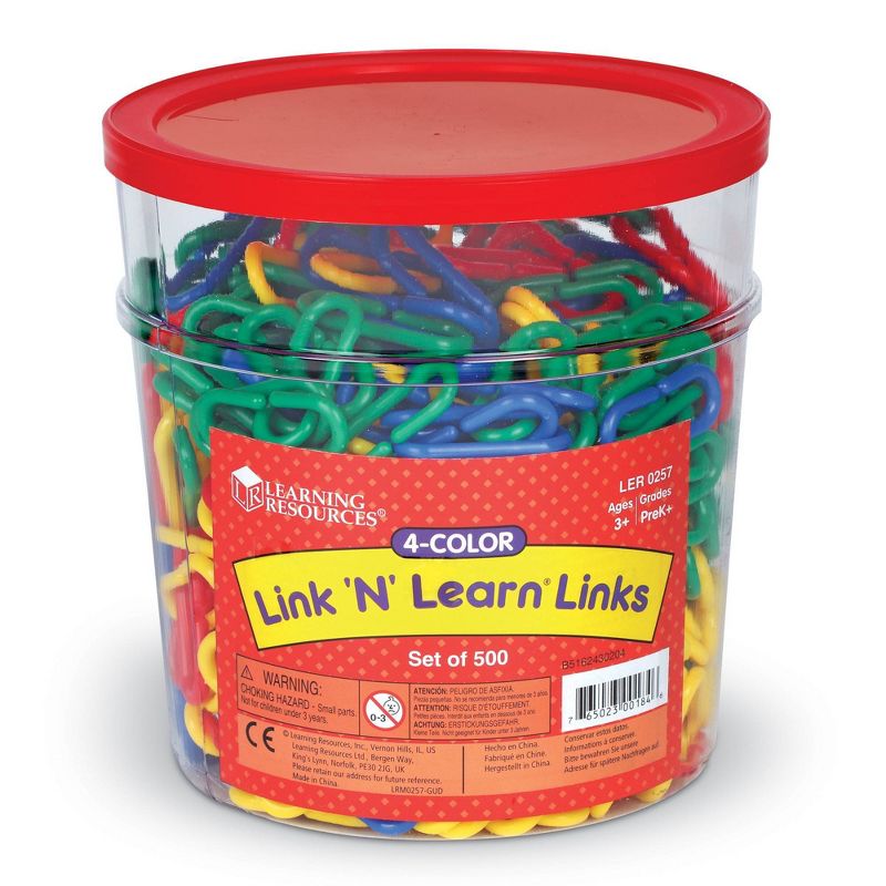 Learning Resources Link 'n' Learn Links - 4 colors, Set of 500, 5 of 6