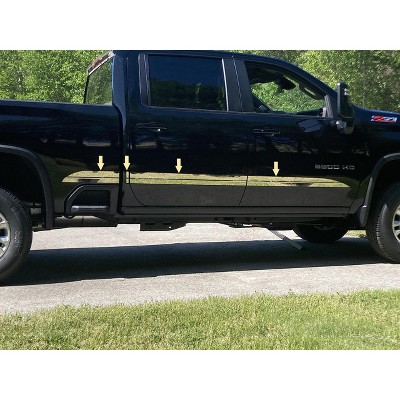 QAA Stainless Steel Side Trim 8Pc Fits 2020-2024 Chevrolet Silverado HD AT60184 QAA