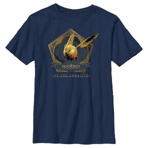Boy's Hogwarts Legacy Golden Snidget Logo T-Shirt - 1 of 4
