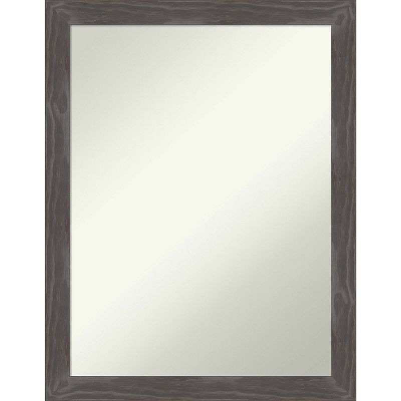 21&#34; x 27&#34; Non-Beveled Woodridge Rustic Gray Wood Bathroom Wall Mirror - Amanti Art, 1 of 10