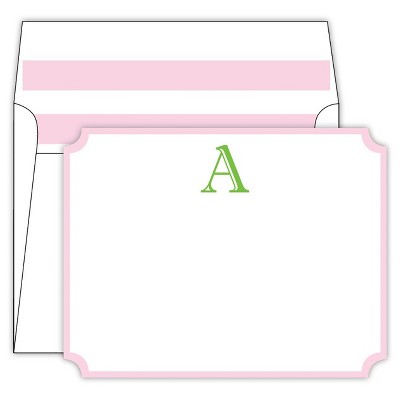 10ct 'A' Monogram Cabana Striped Collections White