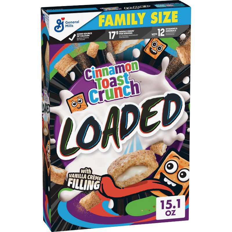 Cinnamon Toast Crunch Loaded Family Size Cereal - 15.1oz, 1 of 9