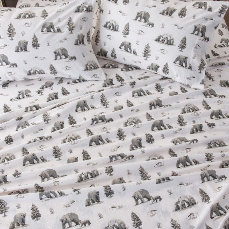Great Bay Home Cotton Printed Flannel Sheet Set, 2 of 8