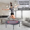 40 Inch Mini Exercise Trampoline for Adults or Kids - Indoor Fitness Rebounder Trampoline with Safety Pad - 3 of 4