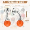Unique Bargains Ceramic Coat Key Hanging Drawer Wardrobe Cabinet Handles 4 Pcs - 2 of 4