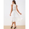 Allegra K Women's Halter Neck Tie Back Summer Flowy Sleeveless Cocktail Midi Dress - 4 of 4