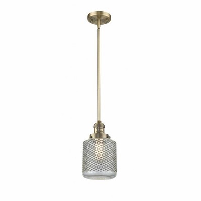 Stanton - 1 Light Stem Hung Mini Pendant In Industrial Style-12 Inches Tall and 6 Inches Wide