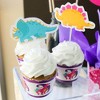 Big Dot of Happiness Roar Dinosaur Girl - Dessert Cupcake Toppers - Dino Mite T-Rex Baby Shower or Birthday Party Clear Treat Picks - Set of 24 - 2 of 4