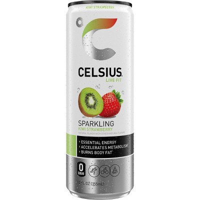 CELSIUS Sparkling Kiwi Strawberry Functional Energy Drink - 12 fl oz Can