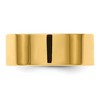 Black Bow Jewelry 8mm 14K White or Yellow Gold Lightweight Flat Standard Fit Band - 3 of 4