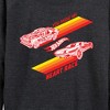 Women's - Hot Wheels - Valentine's You Make My Heart Race Lightweight French Terry Wide Neck Long Sleeve Shirt - 2 of 4