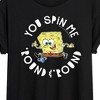 Women's SpongeBob SquarePants You Spin Me Round And Round Oversized Graphic T-Shirt - Black - Medium - 2 of 4