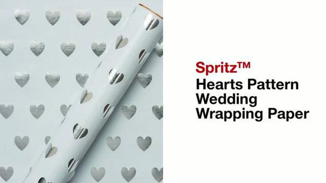 Hearts Pattern Wedding Wrapping Paper - Spritz&#8482;, 2 of 8, play video