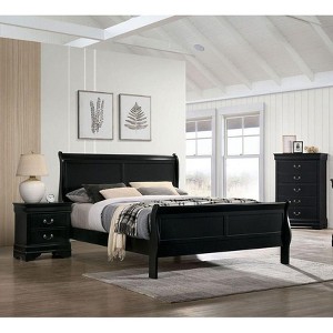 Sapphtopaz Bed Frame Solidwood Bed Frame with Headboard Sleigh Bed Bedroom Furniture - 1 of 4