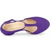 Allegra K Women's Rounded Toe Stiletto High Heel T-Strap Dress Pumps - 4 of 4