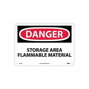 National Marker Danger Storage Area Flammable Material 10X14 .040 Aluminum D615AB - 1 of 1