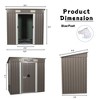 Garvee 6x4 FT Galvanized Steel Garden Shed, Simple & Sturdy Outdoor Storage with Sloped Water-Resistant Roof for Backyard, Patio & Garage Storage - 2 of 4