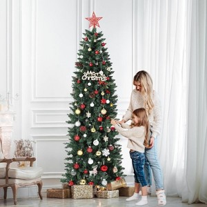 CuisinSmart 6/7.5/9/12ft Christmas Tree, Artificial Pencil Tree, Xmas Party Decor for Home, Office, Christmas Decor - 1 of 4