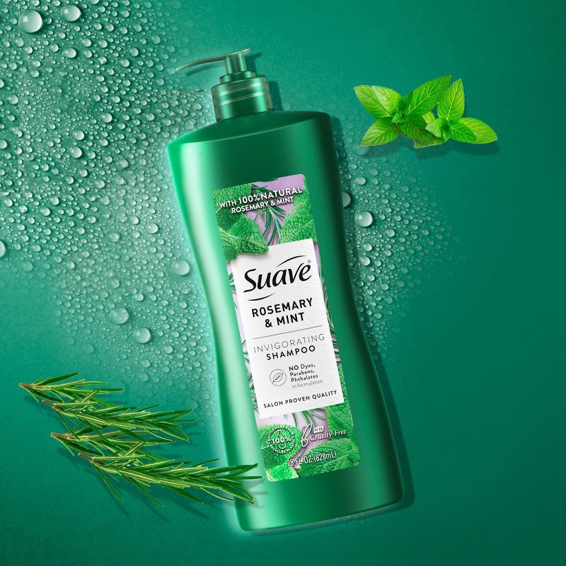Suave Invigorating Pump Shampoo Rosemary &#38; Mint - 28 fl oz, 4 of 7