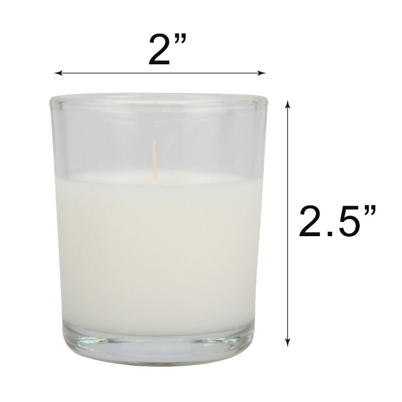 Stonebriar 24 pk Unscented Long Burning Clear Glass Wax Filled Votive Candle, 5 of 6