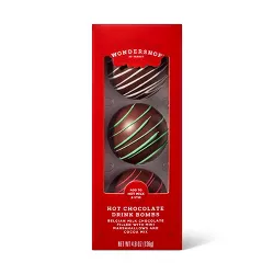 Belgian Hot Chocolate Bombs with Milk Chocolate with Drizzle 3ct - Wondershop™