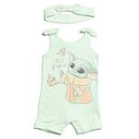 Star Wars The Child Baby Girls Snap Romper and Headband Newborn to Infant