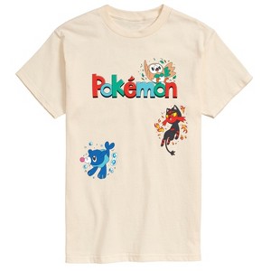 Men's - Pokémon - Rowlet, Litten, Popplio Short Sleeve Graphic T-Shirt - 1 of 2