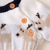MyKids-Usa Baby Christmas Giraffe Pattern Shoulder Button Design Sweater Rompers - 3 of 4