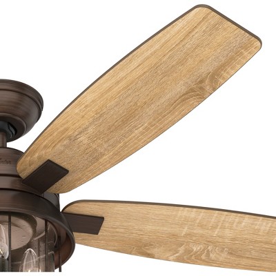 52" Weathered Copper Ceiling Fan with Light and Remote