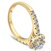 Pompeii3 3/4Ct Diamond Cushion Halo Engagement Ring 10k Yellow Gold - 4 of 4