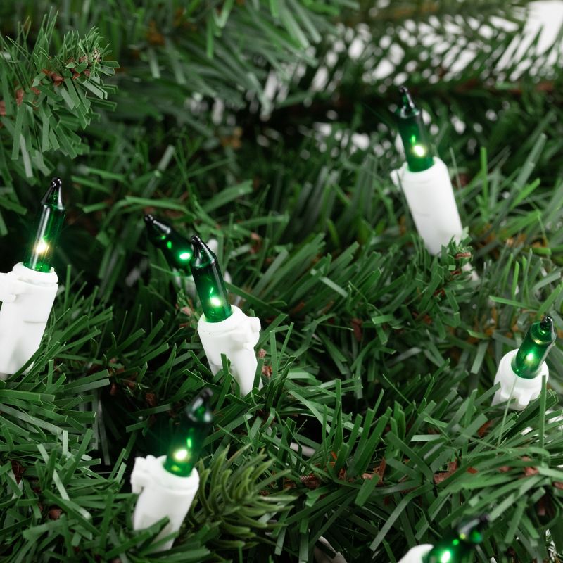 Northlight 50ct Mini String Lights Green - 10' White Wire, 3 of 4