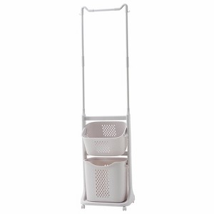 Dexmalle 2-Tier Wheels Laundry Hamper Sorter with Hanging Bar - 1 of 4