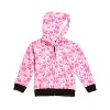 The Pink Picket Fence Suzie Dino Hoodie for Girls – Lightweight Zip-Up Jacket – Hand-Painted Dinosaur Print - 2 of 4