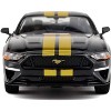 2018 Ford Mustang GT 5.0 Black with Gold Stripes and Graphics "Midnight Eclipse" Series 1/24 Diecast Model Car by Motormax - 3 of 4