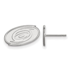 Black Bow Jewelry Sterling Silver Carolina Hurricanes NHL Stud Earrings - 1 of 3