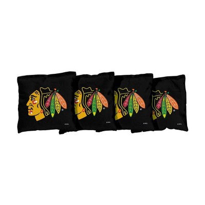 NHL Chicago Blackhawks Corn-Filled Cornhole Bags Black - 4pk