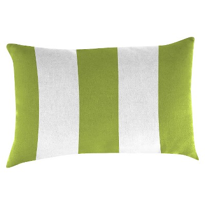 Outdoor Throw Pillow Set Jordan Manufacturing Cabana Green White