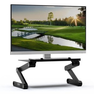 WorkEZ Monitor Stand for Desk Black Single Monitor Mount Height Adjustable Monitor Stand Computer Monitor Riser Uncaged Ergonomics - 1 of 4