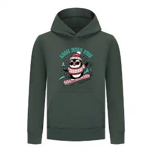 Everyday Kids Christmas Collection Snow Much Fun Boys Pullover Hoodie – Holiday Penguin Sweatshirt - 1 of 4